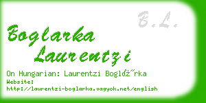 boglarka laurentzi business card